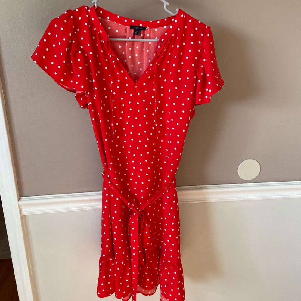Ann Taylor Factory Red Polka Dot Mini Dress